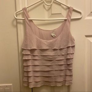 Tiered Ruffle Silk Top